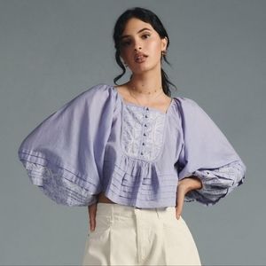 Anthropologie Lavender Blouse